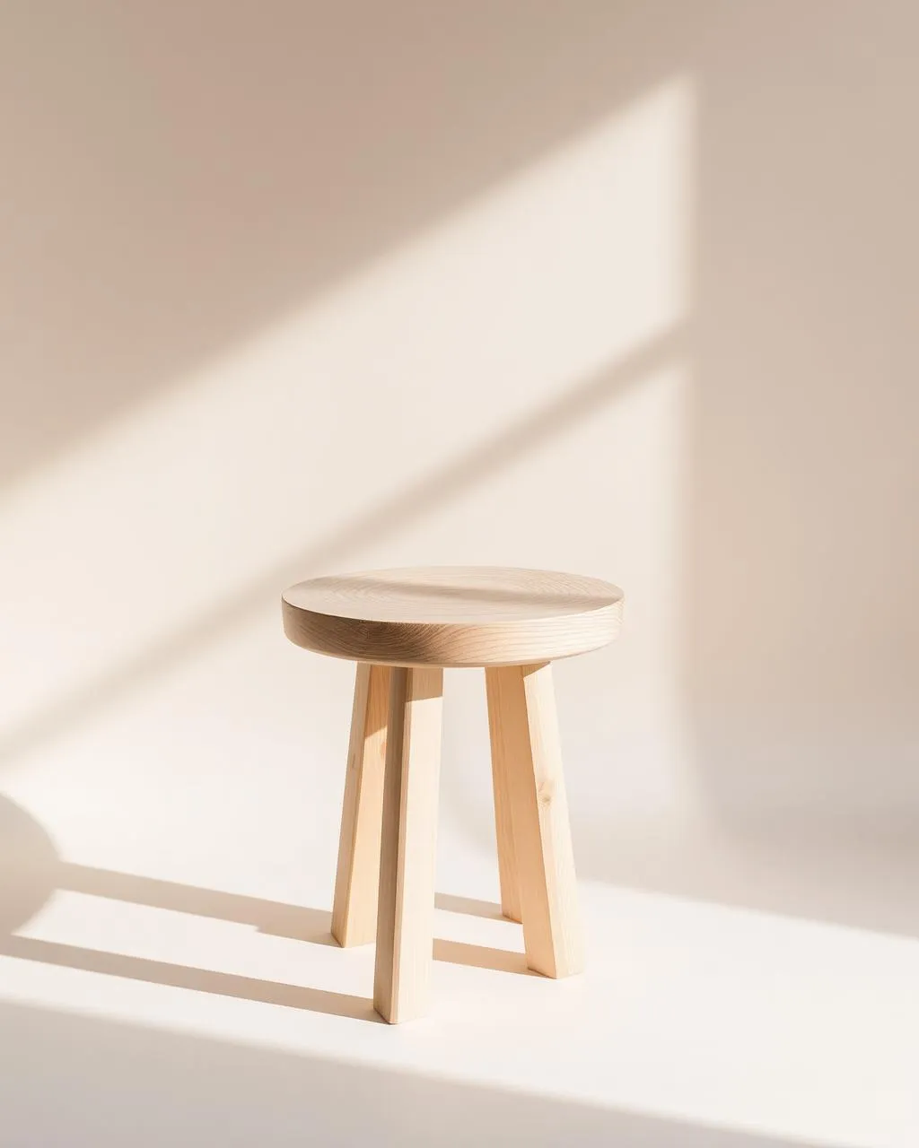 Oken Stool — Solid White Oak